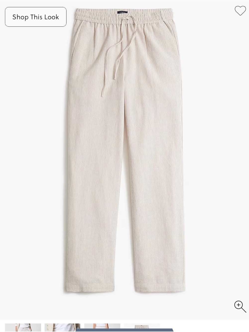 J. Crew Factory Men's Light Beige Corduroy Drawstring Pants - Picture 2 of 4